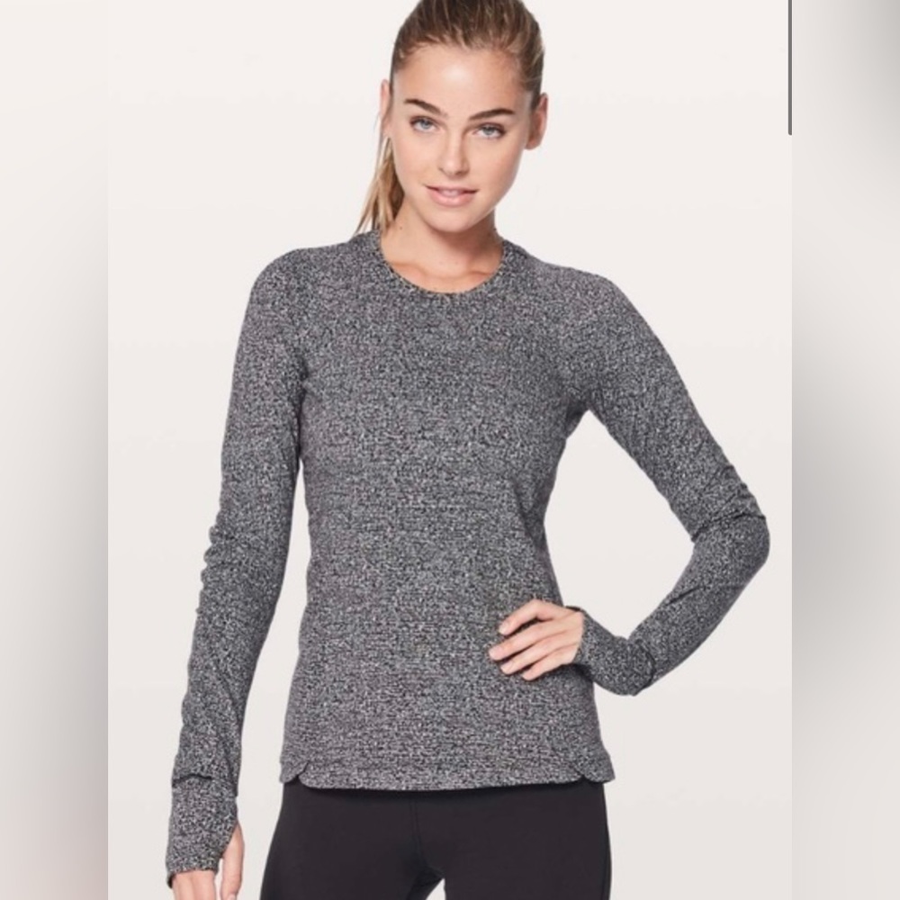 Lululemon Runderful Long Sleeve Rulu‎ Slim Fit Running shirt like new!